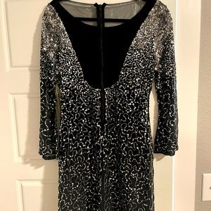 Cocktail party dress- silver sequins- good condition, no pulls; worn once